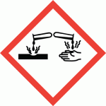 Corrosive Chemical Hazard Label