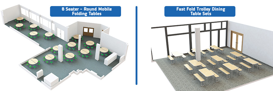 School dining area & classrooms