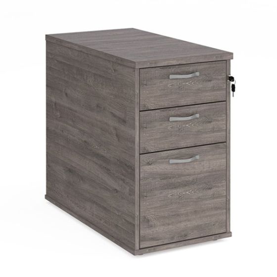 Three Drawer Desk High Pedestal