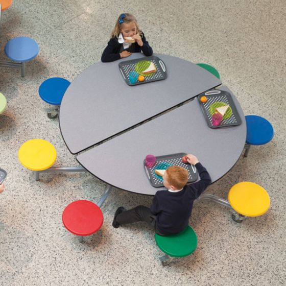 round mobile folding table