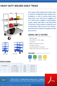 Heavy Duty Welded 4 shelf truck