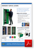 Emergency Service Lockers Data Sheet