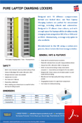 Pure Laptop Charging Lockers - 1 Door - 10 Compartments Data Sheet