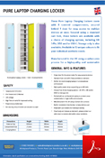 Pure Laptop Charging Lockers - 1 Door - 8 Compartments Data Sheet Pure Laptop Charging Lockers - 1 Door - 8 Compartments Data Sheet
