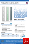 Pure Laptop Charging Lockers - 10 Door - 10 Compartments Data Sheet Pure Laptop Charging Lockers - 10 Door - 10 Compartments Data Sheet