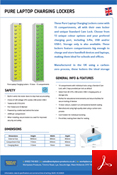 Pure Laptop Charging Lockers - 15 Door - 15 Compartments Data Sheet