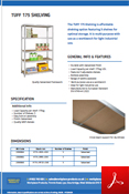 TUFF 175 Shelving Data Sheet