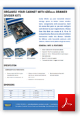 Euroslide 600 Drawer Inserts Data Sheet