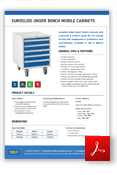 Euroslide Under Bench Drawer Mobile Cabinets Data Sheet