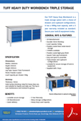 TUFF Heavy Duty Workbench Triple Storage Data Sheet