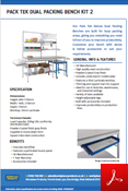 Pack Tek Dual Packing Bench Kit 2 Data Sheet