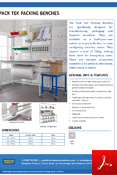 Pack Tek Packing Benches Data Sheet