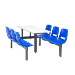 6 Seater KD Canteen Units - Blue Seats