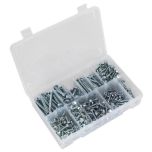 Zinc Plated Self-Drilling Screw Assortment Hex Head 410pc