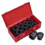 Premier Metric/Imperial Impact Socket Set 1"Sq Drive 10pc