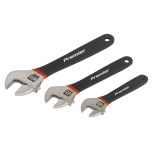 Premier Adjustable Ni-Fe Finish Wrench Set 3pc