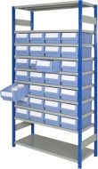 Boltless shelving Kit D with shelf trays