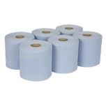 2-Ply Embossed Blue Paper Roll 150m - Pack of 6