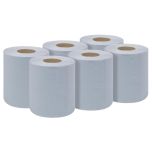 2-Ply Embossed Blue Paper Roll 60m - Pack of 6