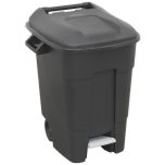 Refuse/Wheelie Bin with Foot Pedal 100L - Black