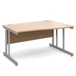 Momento Wave Office Desks - Right - Beech