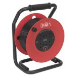 50m Heavy-Duty Cable Reel with Thermal Trip 4 x 230V