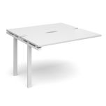 Adapt Back to Back Starter Add On Desk - D1200 x W1200mm - White Frame - White