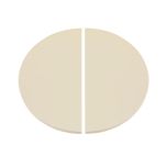 Dellonda Half-Moon Ceramic Heat Deflector Plates for Kamado BBQs 15"(38cm) 2pc