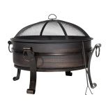 Dellonda 76cm Deluxe 2-in-1 Outdoor Fire Pit & Coffee Table Antique Bronze Effect