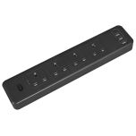 2.6m Extension Lead with USB Ports - Black