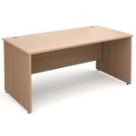 Maestro 25 Panel End Straight Desk - W1600 - Beech
