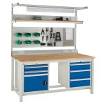 Euroslide Beech Worktop Super Workbenches - 1200kg