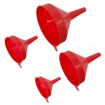 Economy Fixed Spout Funnel Set 4pc