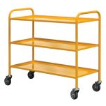Fully Welded 3 Shelf Trolley - Yellow