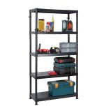 Modular Plastic Shelving -5 Tier Plastic Modular Shelving