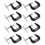 Junior C-Clamp Set 28 x 28mm 8pc