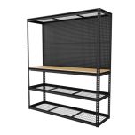 Heavy-Duty Workbench with Racking & Pegboard