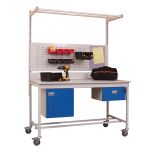 Mobile Square Tube Industrial Workbenches - 300kg UDL