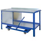 Single Cupboard Mobile Workbenches - Stationary UDL - 1000kg
