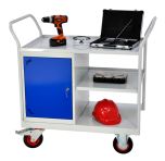 Heavy Duty Maintenance Trolleys with Cupboard and Side Shelf