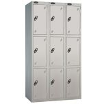 Probe Three Door Nest of 3 Locker - Silver Doors