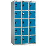 Probe Five Door Nest of 3 Locker - Blue Doors