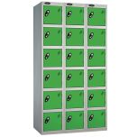 Probe Six Door Nest of 3 Locker - Green Doors