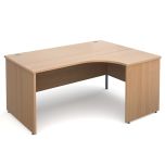 Maestro 25 Panel End Ergonomic Desk - Right - Beech