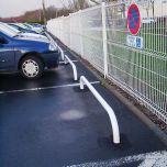 White Perimeter Hoop Barrier