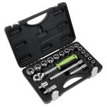 Siegen Socket Set 3/8"Sq Drive 19pc