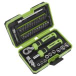 Siegen Socket & Bit Set 1/4"Sq Drive 38pc
