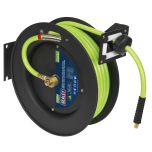 15m Retractable High-Visibility TPR Air Hose with Metal Reel 10mm ID