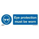 Worksafe® Eye Protection Must Be Worn Safety Sign - Self-Adhesive Vinyl