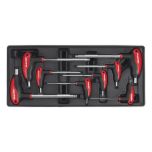 Premier T-Handle Ball-End Hex Key Set with Tool Tray 8pc
